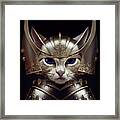 Sapphire The Silver Kitten Warrior Framed Print