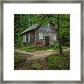 Schoolhouse In The Woods Framed Print
