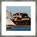 Sea King Passes Fort Niagara - Niagara On The Lake Framed Print