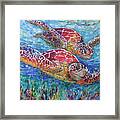 Sea Turtle Buddies Iii Framed Print