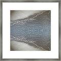 Sea Water Meets Silver Sand. Abstract Beach Framed Print