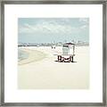 Seal Beach California Lifeguard Stands Picture Framed Print