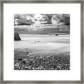 Seascape With Windy Waves During Stormy Weather. Framed Print