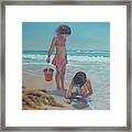 Seaside Sisters Framed Print