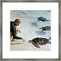 Senator Taylor Pryor With Sea Turtles Framed Print