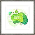 Set of Abstract Modern Graphic Elements. Set of Liquid Gradient Shapes and Banners. Framed Print