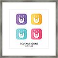 Set Of Revenue App Icon Framed Print