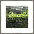 Sheep Of Norwich Vermont Framed Print