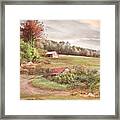 Sheep On The Country Farm Framed Print