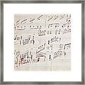 Sheet Music For The Moonlight Sonata By Beethoven Framed Print