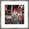 Shinjuku At Night, Tokyo Framed Print