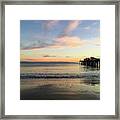Silhouette Hour In Capitola Framed Print