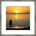 Sunset And Silhouette Framed Print