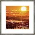 Silhouettes Upon The Platte Framed Print