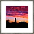 Silo Sunset Framed Print