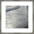 Silver-gray Water And Sand 4 Framed Print