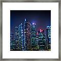 Singapore Skyline Panorama Framed Print