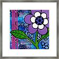 Single Purple Bloom Framed Print