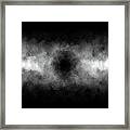 Singularity 3 - Cosmic Art - Contemporary Abstract - Abstract Expressionist Painting - Black, White Framed Print