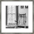 Sit And Rock Grayscale Framed Print