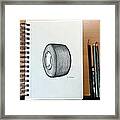 Sketch Of Drag Racer Wheel Framed Print