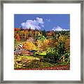 Sleepy Hollow Farm In Vermont Panorama Framed Print