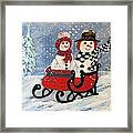 Sleighride In The Snow Framed Print