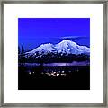 Small Town Lights Framed Print