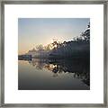 Smoky Lake Sunrise Framed Print