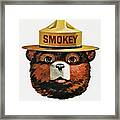 Smokey The Bear Fire Prevention Framed Print