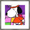 Snoopy As The Flash Beagle Framed Print