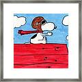 Snoopy Ww1 Flying Ace Framed Print