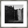 Snoqualmie Falls Black And White Framed Print