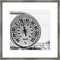 Snow Covered Thermometer Framed Print