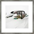 Snow Cruiser - 1 Of 3 - 1947 Chevy Coup In A Nd Snow Scene Framed Print