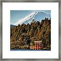 Snow On Fuji Framed Print