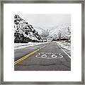 Snow On Route 66 Framed Print