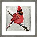 Snowy Cardinal Framed Print