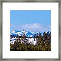 Snowy Gallatin Mountain Range Above Yellowstone National Park Framed Print
