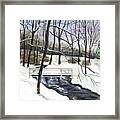 Snowy Shawnee Stream Framed Print