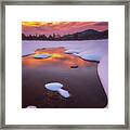Snowy Sunrise At Sprague Lake Framed Print