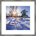 Snowy Winter Landscape Framed Print