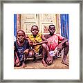 São Tomé And Principé, São Tomé, Local Boys. Framed Print