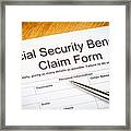 Social Security Benefits Claim Form Framed Print