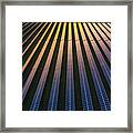 Solar Panels At Dusk Framed Print