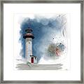 Solitary Lighthouse Framed Print