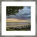 Sound View At Sunset Framed Print