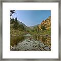 South St Vrain Canyon Streaming Framed Print