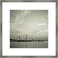 South Yacht Basin Sunrise Framed Print