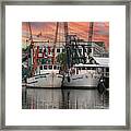 Southern Shrimp Boats On Shem Creek - Lowcountry Sale Life Framed Print